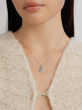 S925 Sterling Silver Natural Topaz Perfume Bottle Pendant Necklace